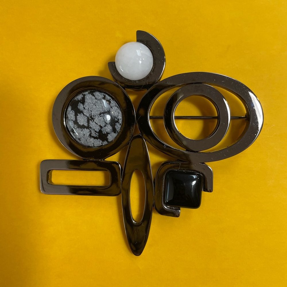 Jay Strongwater Large Abstract Brooch